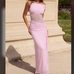 Runaway the Label Pink Mesh Maxi